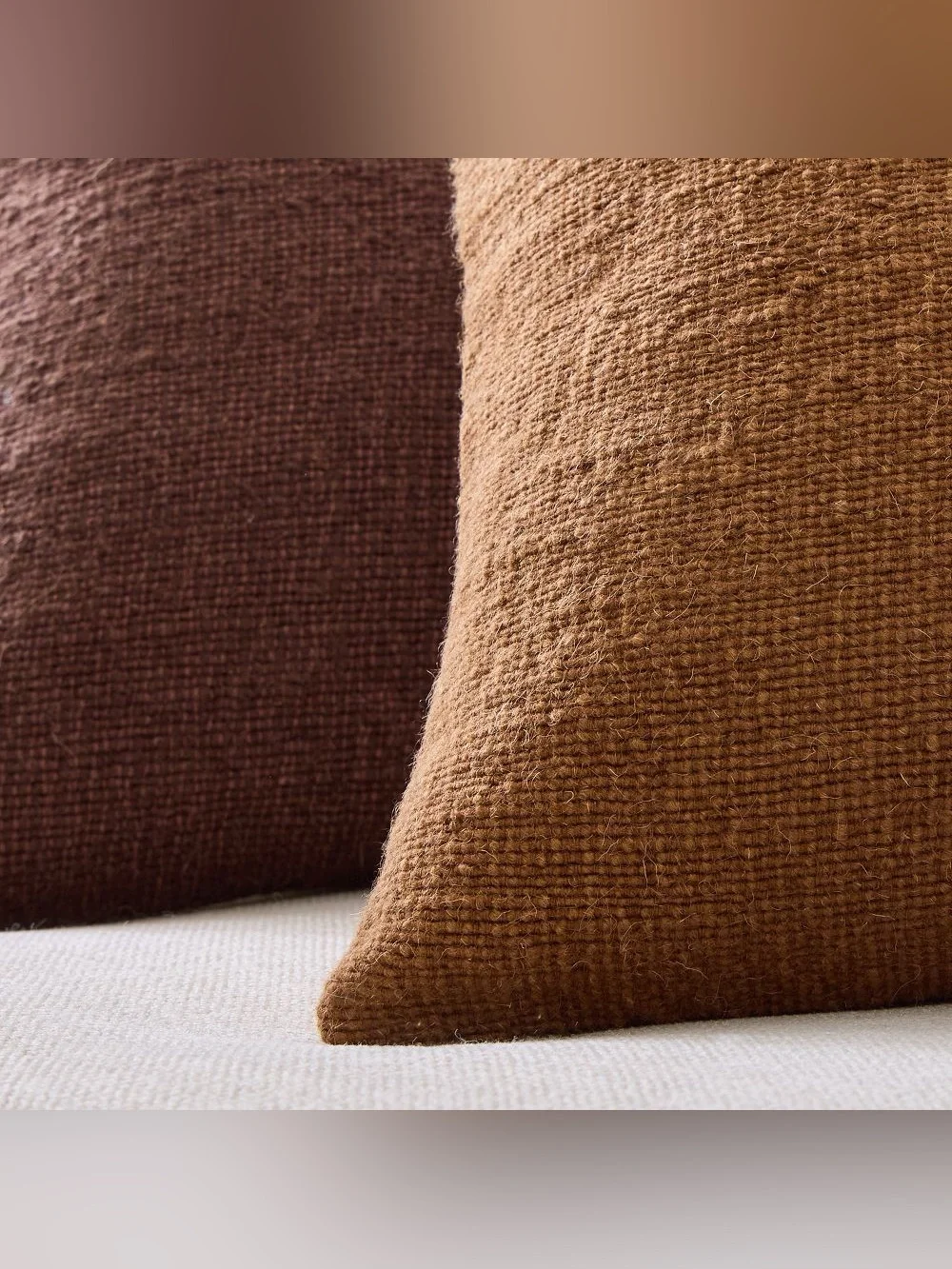 Cozy Woven Pillow Cover - Dark Ochre